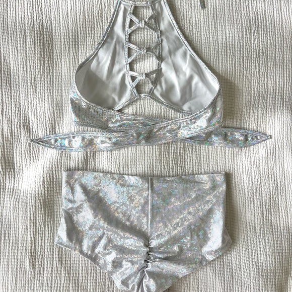 Silver Holographic Rave Set - Picture 2 of 2